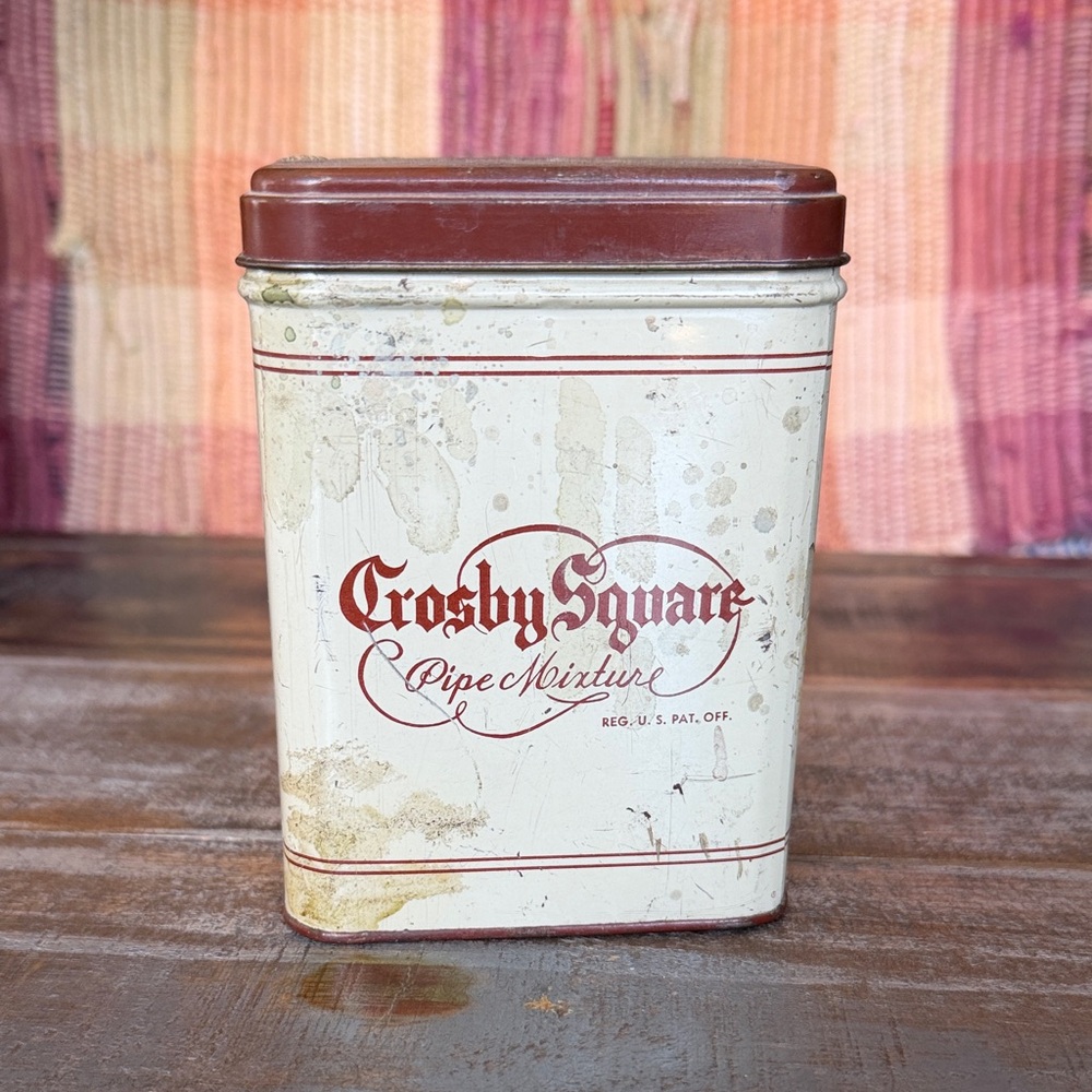 Vintage Crosby Square Tin